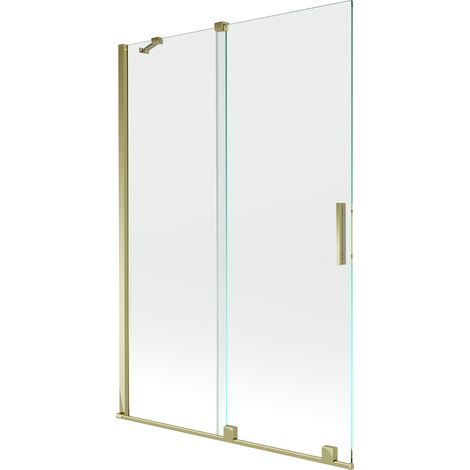 Mexen Velar 2-Flügel-Badewannenwand Regulierbare 120 x 150 cm, transparent, Gold - 896-120-000-01-50 (1/5)