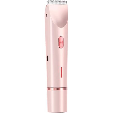 Rasoir 2 en 1 pour femme, étanche IPX7, tondeuse bikini, double tête, rose (Type-C) (1/4)