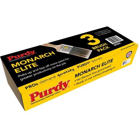 Purdy MON1 Monarch Elite Paint Brush Set 3 Piece PURMON1 (1/5)