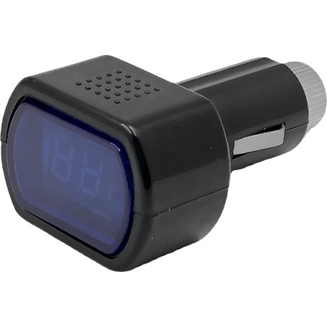 Voltmeter Pour Prise Allume-Cigare - Testeur De Tension Batterie 12 V Et 24 V Pour Voiture Camion Et Véhicule - Affichage LED Rouge - 1 Pièce (1/5)