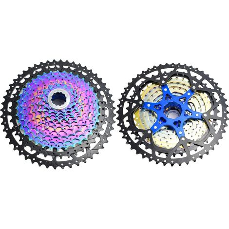 Fahrradkassette, 10 Gänge, einstellbare Geschwindigkeitsstufen, 12-fach 11-50 Zähne Regenbogenfarben (1/2)