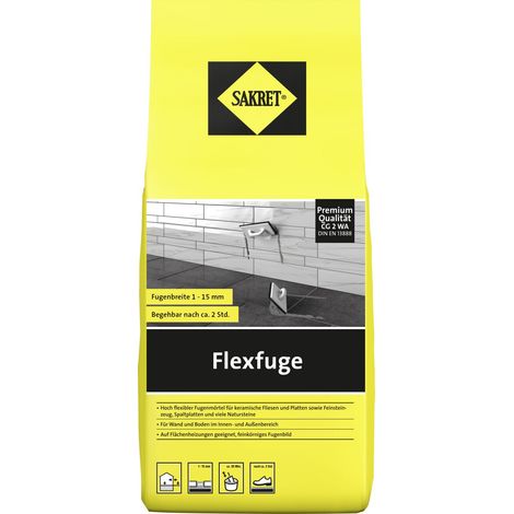 Sakret Flexfuge 1 - 15 mm weiß 5 kg Fugenmörtel