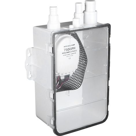 12V 750GPH Marine-Bilgenpumpe für Boote und Wohnmobile, Mehranschluss-Entwässerungssystem (1/5)