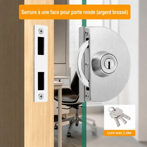 Serrure au sol 804 pour porte vitrée simple à clé extérieure en acier inoxydable 304 804 304 acier inoxydable 500 g – Livraison gratuite