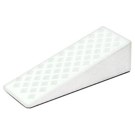 Fermaporte adesivi a cuneo in plastica bianca 2 pz.