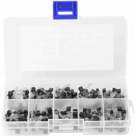 Kit de montage DIY de 200 transistors NPN et PNP (10 valeurs) en boîtier TO-92 (BC327 à BC558). (1/5)
