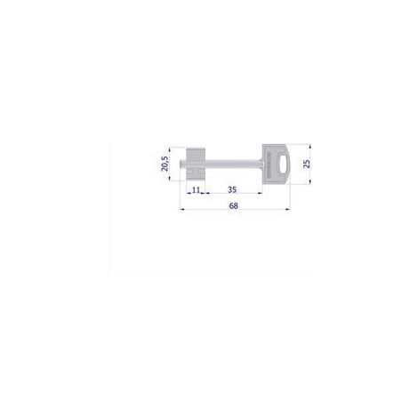 CHIAVE GREZZA GAMBO 68 MM SECUREMME 10 PZ