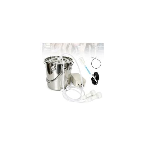 Machine de Traite à Pulsation électrique, 5L Trayeuse électrique Portable pour Chèvres et Vaches, Pompe à Pulsation Automatique, équipement de Traite pour Bétail avec Seau à Lait et Kit de Nettoyage (1/4)
