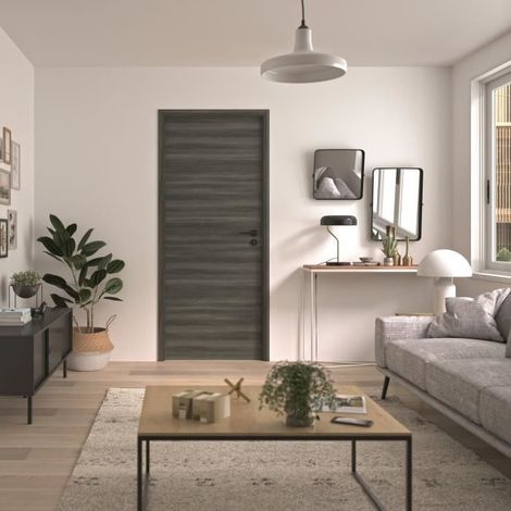 Optimum – Bloc porte spécial Milano H 204 x L 73 x P 4 cm – Serrure magnétique silencieuse – Vissage invisible pour finition impeccable