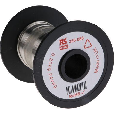 Fil de cuivre 0,2 mm² RS PRO 24 AWG Mono conducteur diamètre 0.56mm, longueur 91.3m ( Prix pour 1 )