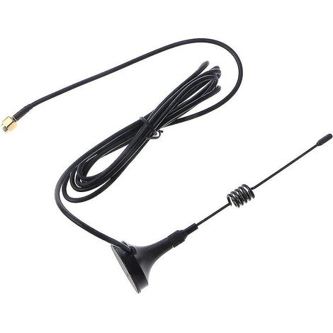 Antenne 433 MHz 5 dBi, câble RG174 mâle, GSM/GPRS 1,5 m, base magnétique pour radioamateur (1/4)