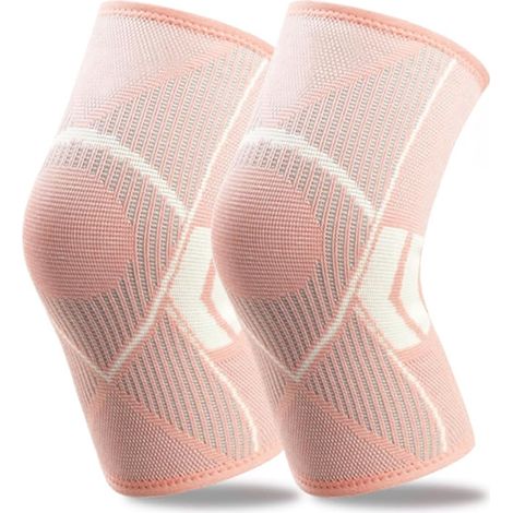 Juego de 2 rodilleras para hombre y mujer - Mangas de compresión para desgarros de menisco, dolor articular, lesiones del ligamento cruzado anterior (LCA), artritis, tendinitis, lesiones deportivas (1/5)