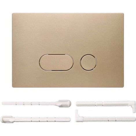 Plaque De Commande Wc,Plaque De Déclenchement,Double Déchargement,Avec Jeu De Tiges D'Échappement,Cadre De Fixation,Plaque D'Actionneur Compatible Avec Geberit Sigma 01,20,30,50,Up 320,300-Or mat (1/4)