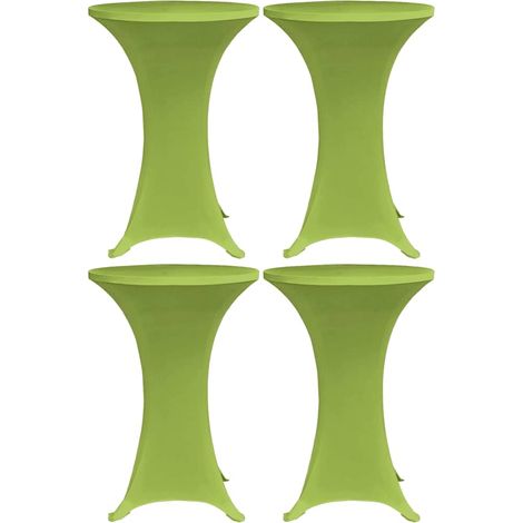 Stretch-Tischhussen 4 Stk. 70 cm Grün