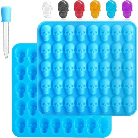 Halloween-Silikonform für Eiswürfel, ideal zum Backen und Dekorieren, sowie als festliche Kuchenform. (1/5)
