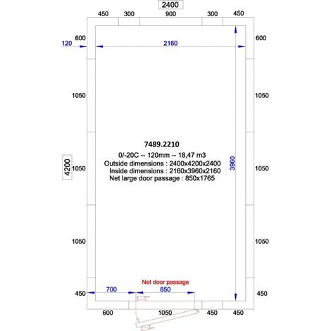 Chambre Froide et Congélateur L2400 mm - Combisteel (1/3)
