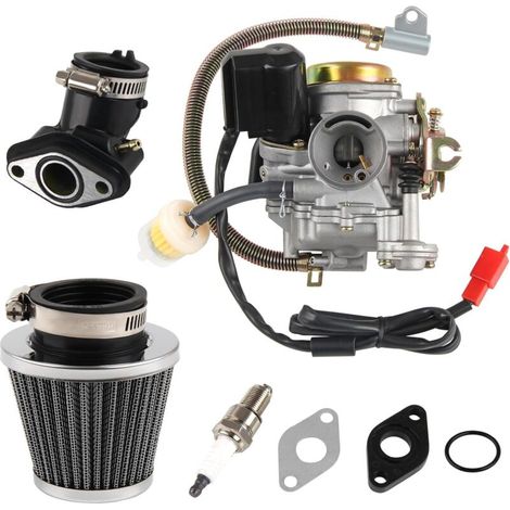 GY6 50cc Carburateur compatible pour 4 Temps 49CC 50 CC 80CC 139QMB PD18J Dirt Bike Motocross Motorrad Go Karts Scooter Quad ATV