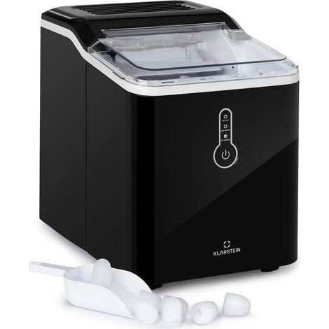 Klarstein Chillout Máquina de cubitos de hielo tipo bullet 12kg/24h tanque de agua de 1,5 litros color negro