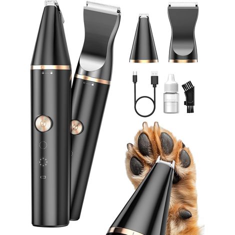 Tondeuse pour chien Rasoir pour Chiens Chat faible bruit pour tailler les poils de chien autour des pattes, des yeux, des oreilles, du visage (1/5)