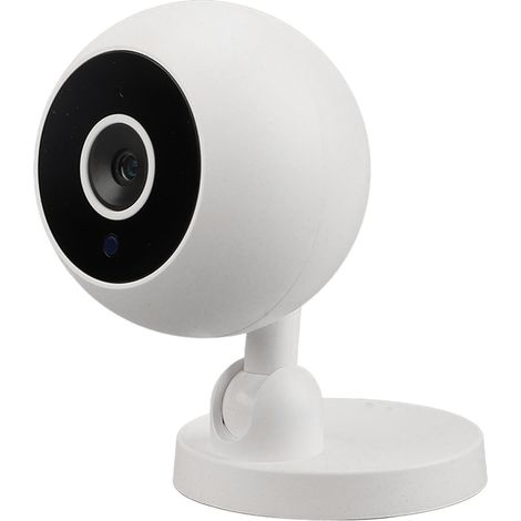 Caméra de sécurité domestique HD 2,4 GHz WiFi IP avec vision nocturne infrarouge, audio bidirectionnel et carte mémoire de 128 Go pour la surveillance intérieure de la maison ou du bureau. (1/5)