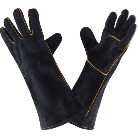 932°F Schweißerhandschuhe aus Leder, Hochtemperatur-Küchenschweißhandschuhe für Grill, Backofen und Gartenarbeit, 40 cm › Sicherheit › Schutzausrüstung und -bedarf › Handschuhe › (1/4)