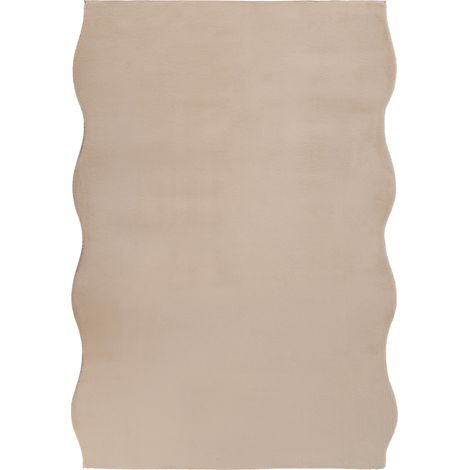 Alfombra para salón oficina de pelo sintético 160 x 230 cm pelo largo moderno beige Dawa (1/5)