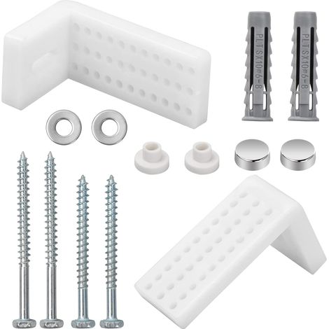 Toilet Floor Fixing Kit, Toilet Fixing Screws, Toilet Base Fixing Kit Including Extension Plug, Mounting Bracket for Fixing/Spare Parts (69 mm Screws) (1/5)