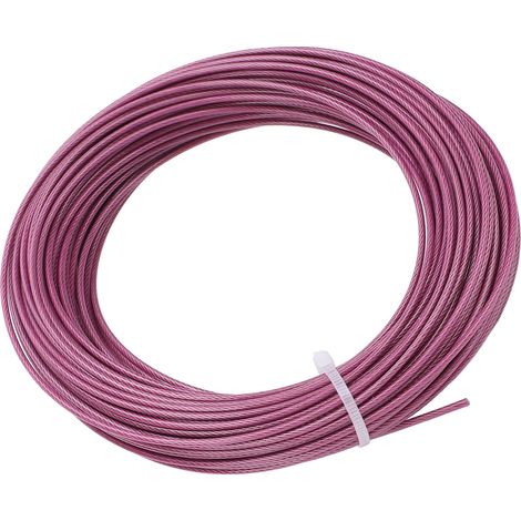 Kit de tendeur de câble à tendeur multi-usages pour treillis, voile d'ombrage, vignes grimpantes, plantes d'extérieur, 30 m (100 pi), 2 mm (1/5)
