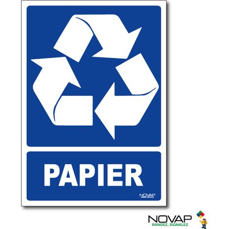 Panneau Recyclage déchets Papier - Rigide A5 - 4600468