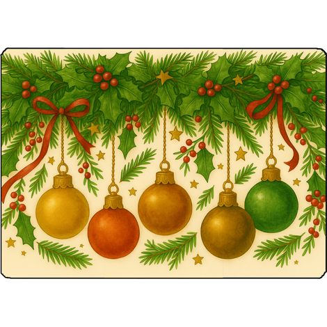 Planche à découper Boules de Noël 28,5 × 20 cm