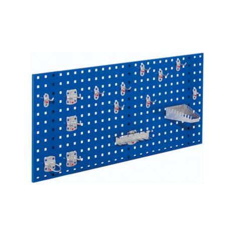 Kappes ®RasterPlan Einsteigerset 1 1x Lochplatte 1000x450mm 1x Werkzeughaltersortiment 15-teilig Enzianblau RAL 5010 (1/4)