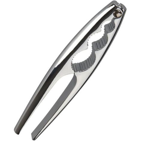 Hochwertiger Nussknacker, Nuss- und Muschelknacker, verchromter Stahl, Silber, 17 x 4 x 1,3 cm (1/5)