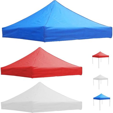 Pavillon de toit, toile de tente résistante aux UV et à l'eau, toit de remplacement pour pavillon de fête en plein air, housse de protection de toit de rechange, auvent pour jardin et camping (Bleu, 2 (1/5)