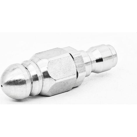 Rohrreinigungsdüse, 1/4 Edelstahl-Schnellkupplung, sechsfache Hochdruckreinigungsdüse für vorne und hinten. (1/4)