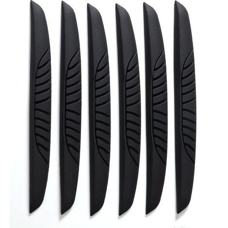 6-teiliges Türschutzset für Autos, Kantenschutz, Kantenschutz für Rückspiegel, reibungsarm, kollisionssicher, für alle Fahrzeuge, Schwarz
