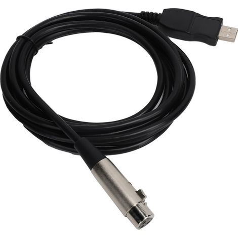 Câble USB vers XLR Femelle 3 m pour enregistrement audio sur console de jeu et équipement studio (1/5)