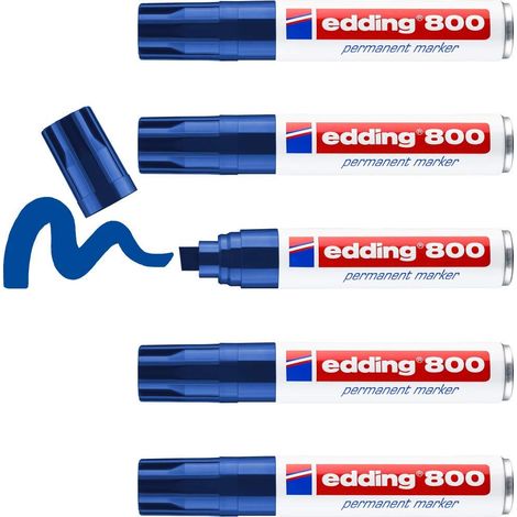 Pennarello Edding 800 4-12mm blu 5 pezzi (1/4)