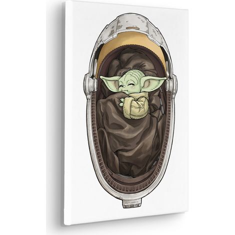 Komar Canvasbild Star Wars The Mandalorian Grogu Sleeping - 40 x 30 cm - Bild auf Keilrahmen (1/2)