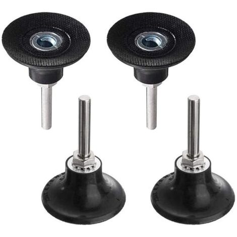 BUNTHAUS 4Pcs Plateaux de Polissage 50mm Disc Pad Support de Disque Abrasif de Ponçage Mandrin Polissage avec Tige de 1/4 '' Porte-Disque Rondes à Verrouillage Changement Rapide pour Outil Rotatif (1/5)