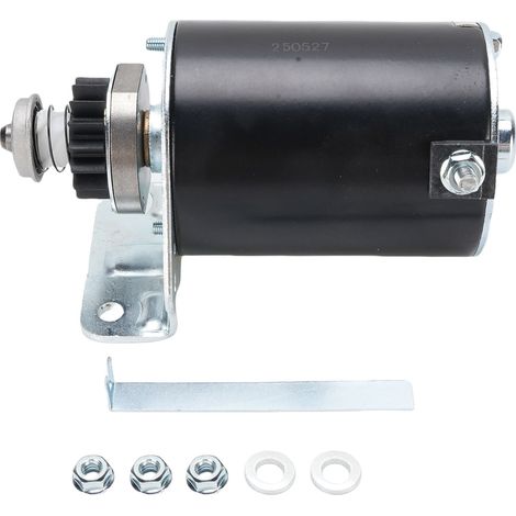 Démarreur de remplacement pour tondeuse à gazon 390838 497401 499521 499529, de 1972 à 2006, avec moteur de 7 CV et 22 CV, 16 dents en acier. (1/5)