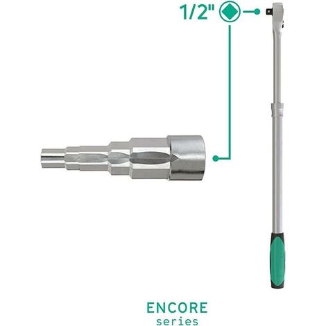 Universal 1/2" stepped mounting wrench – 5 sizes for sanitary fixtures – Q-30 steel – Anti-warping design for tight spaces (1/5)