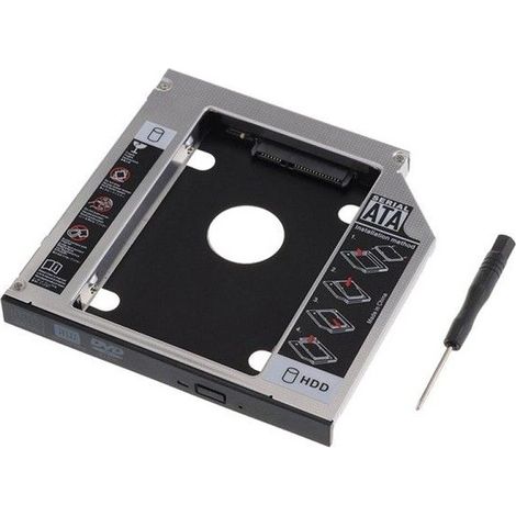 Ewent sata iii ssd/hdd einbaurahmen für cd/dvd/blu-ray laufwerk (1/4)