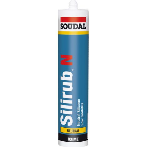 Silicone neutre Soudal Silirub N transparent 300 ml (1/2)