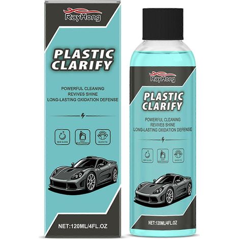 Cire en spray sans eau Plastic Clarify pour voitures, produits pour l'intérieur de votre voiture (1/5)