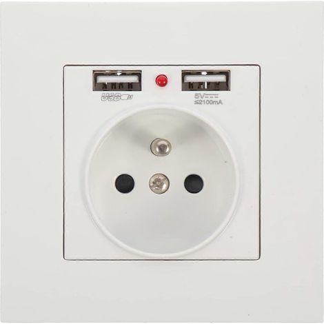 Prise murale USB FOMIYES 86, norme française/européenne, prise murale USB, fiche, panneau de prises, prise USB aux normes européennes (1/5)