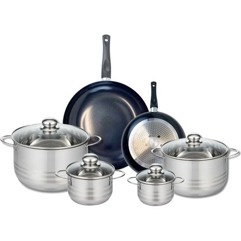 Ensemble de 2 Poêles de cuisson 20 et 28 cm et 4 faitouts 12, 14, 20 et 24 cm Elo Prima Brillant (1/5)