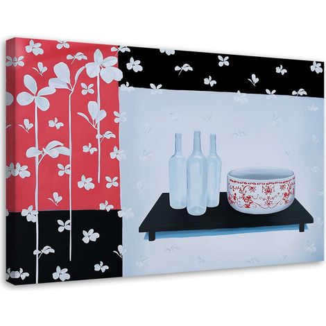 Tableau sur toile Nature morte avec bouteille 100x70 (1/5)