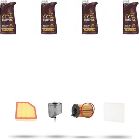 Kit tagliando 4 FILTRI e 4L OLIO compatibile con Volvo S60 II V60 Cross Country 1.6 D2 84kw dal 2011 (1/5)