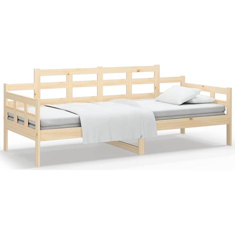 Sofá cama madera maciza de pino 90x190 cm vidaXL