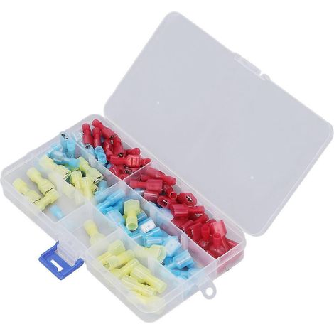 100 Stück Drahtverbinder, Stecker/Buchse, Flachsteckverbinder, Nylon, Schnellkupplung, elektrische Crimpverbindung, kaltgepresst
